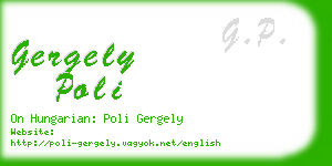 gergely poli business card